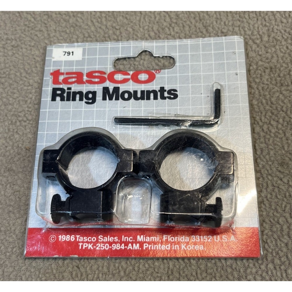 Tasco Ring Mounts‎ 791 Scope Mounts with Allen Wrench Vintage